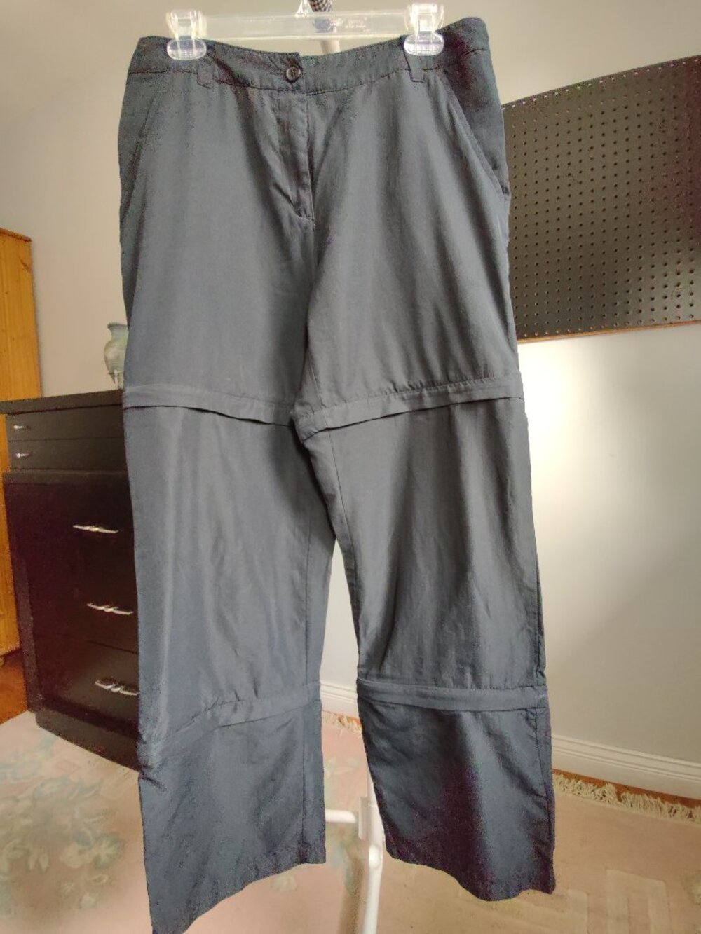 R&R SPORT Women's Convertible Hiking Pants 3 in 1 Zip-off Size 12 Color Black
